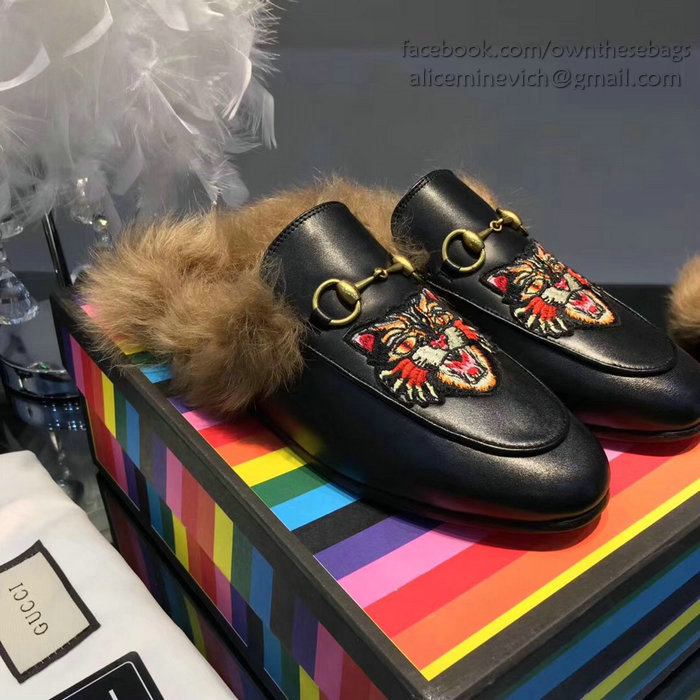 Gucci Princetown Leather Slipper Black GS03