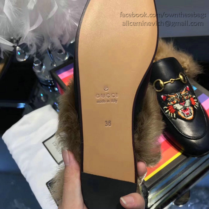 Gucci Princetown Leather Slipper Black GS03