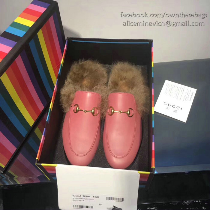 Gucci Princetown Leather Slipper Pink 397749