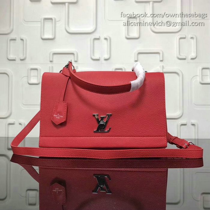 Louis Vuitton Soft Calf Leather LOCKME II Red M50250