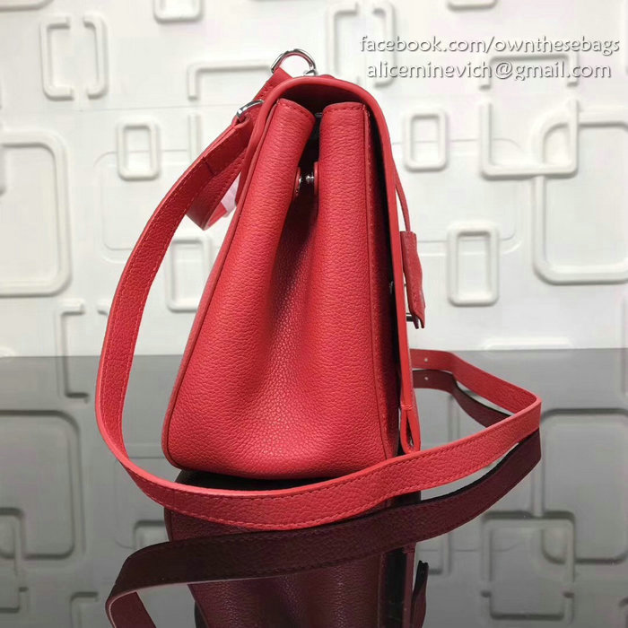 Louis Vuitton Soft Calf Leather LOCKME II Red M50250