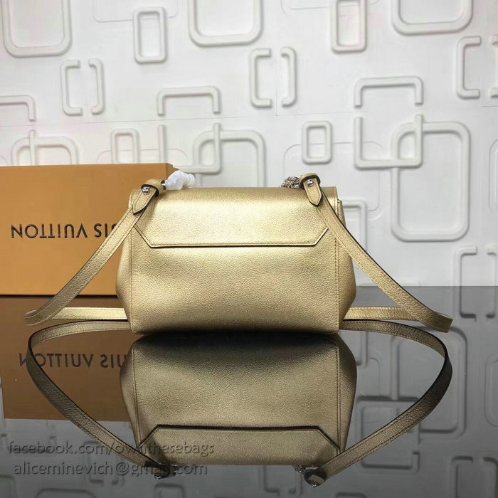 Louis Vuitton Calf Leather Lockme II BB Gold M51200