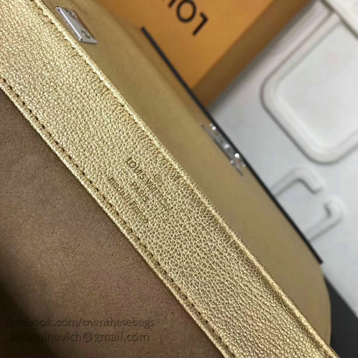 Louis Vuitton Calf Leather Lockme II BB Gold M51200