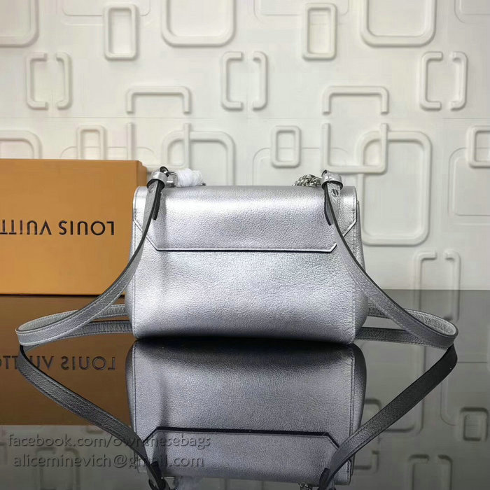 Louis Vuitton Calf Leather Lockme II BB Silver M51200