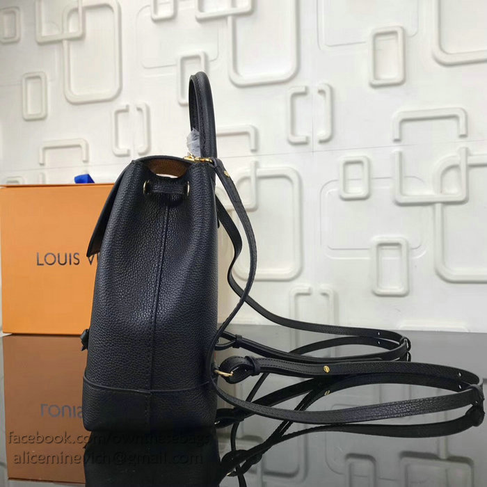 Louis Vuitton Soft Calfskin Lockme Backpack Mini Black M54573