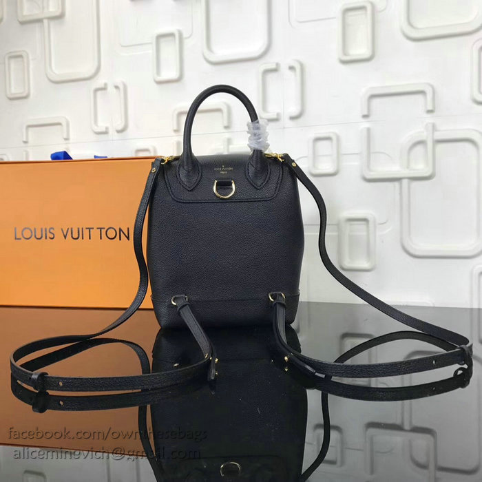 Louis Vuitton Soft Calfskin Lockme Backpack Mini Black M54573