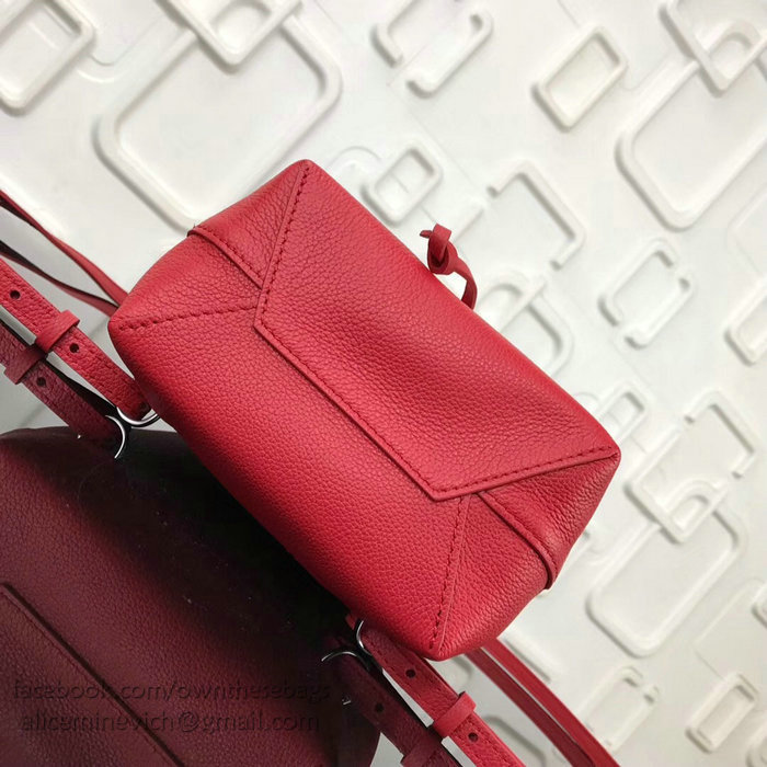 Louis Vuitton Soft Calfskin Lockme Backpack Mini Red M54573