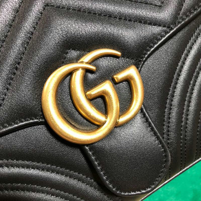 Gucci GG Marmont Small Top Handle Bag Black 498110