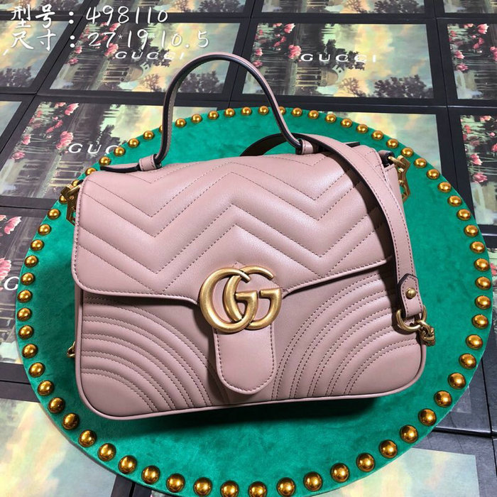 Gucci GG Marmont Small Top Handle Bag Light Pink 498110