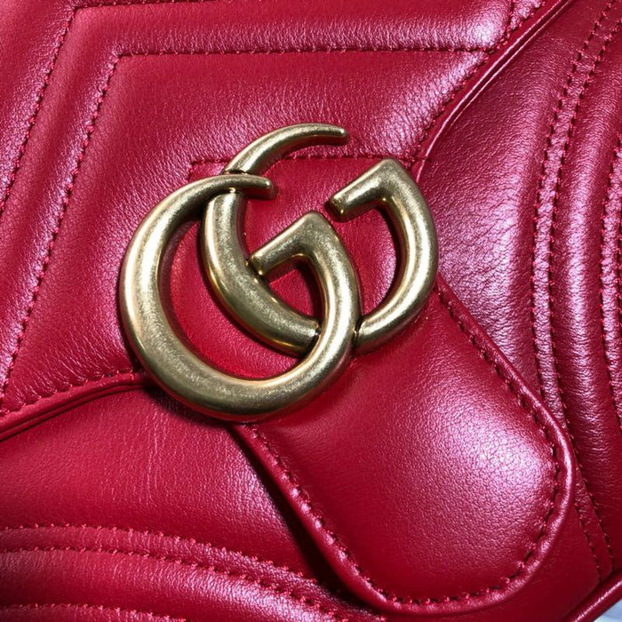 Gucci GG Marmont Small Top Handle Bag Red 498110