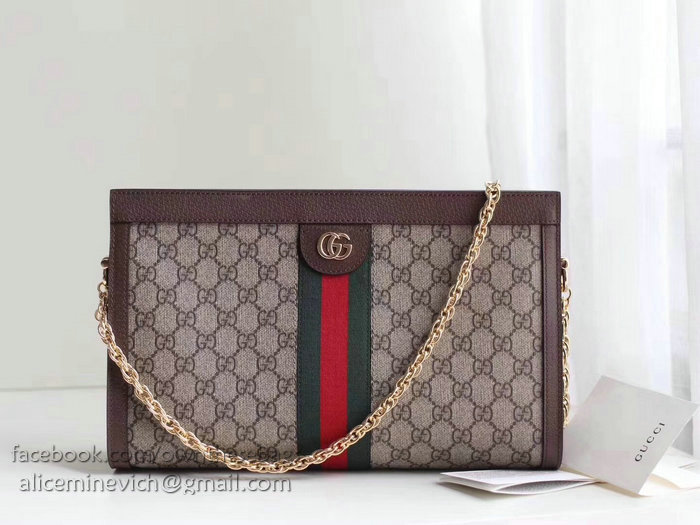 Gucci Ophidia GG Medium Shoulder Bag Brown 503876