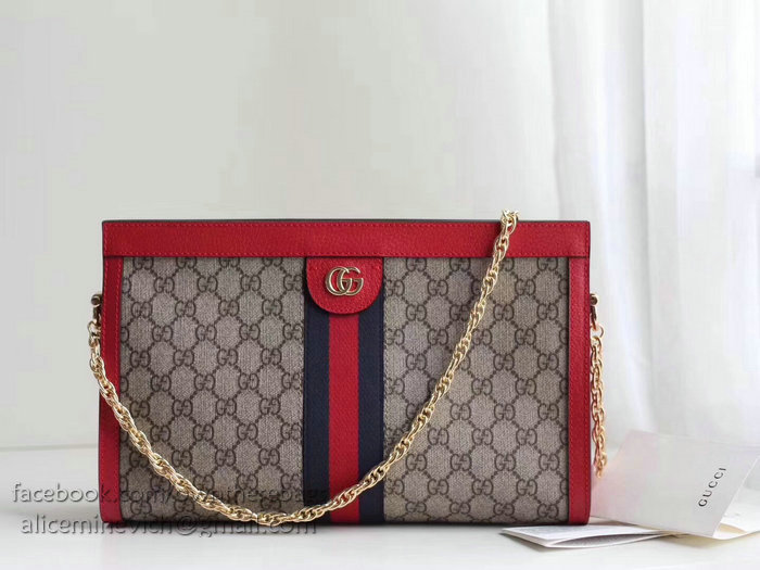 Gucci Ophidia GG Medium Shoulder Bag Red 503876