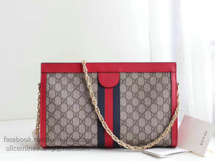 Gucci Ophidia GG Medium Shoulder Bag Red 503876