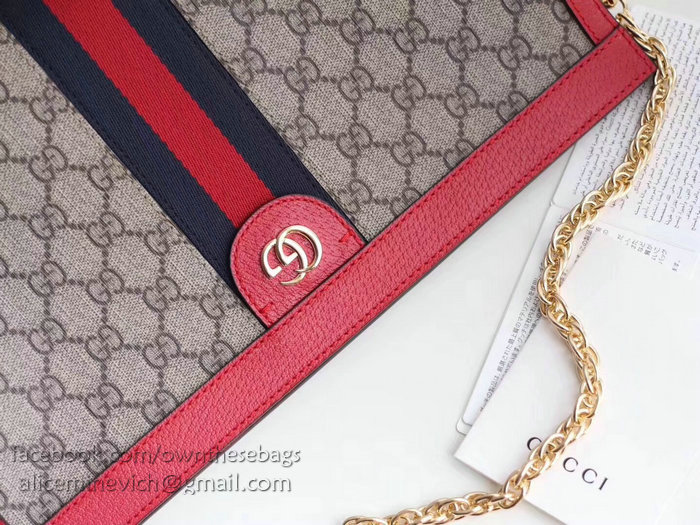 Gucci Ophidia GG Medium Shoulder Bag Red 503876