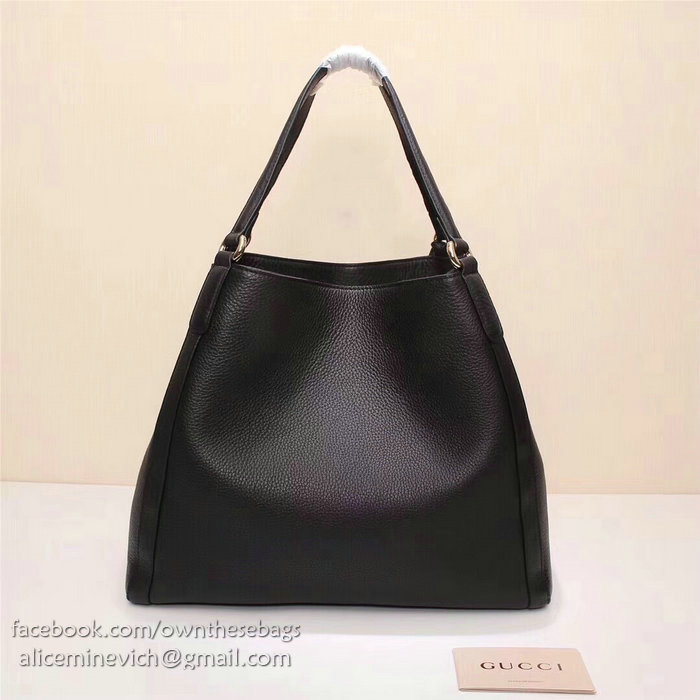 Gucci Soho Leather Medium Tote Bag Black 282309