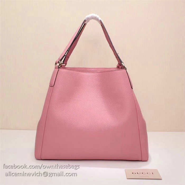 Gucci Soho Leather Medium Tote Bag Pink 282309