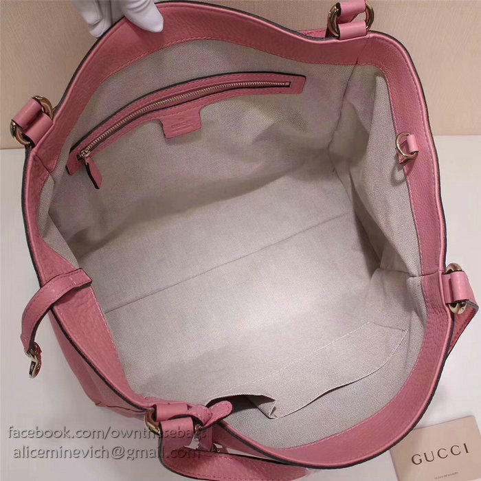 Gucci Soho Leather Medium Tote Bag Pink 282309