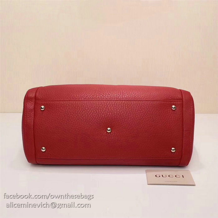 Gucci Soho Leather Medium Tote Bag Red 282309