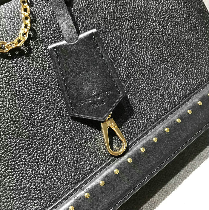 Louis Vuitton Calfskin Cour Marly MM Black M51651