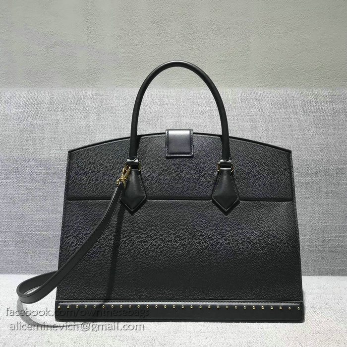 Louis Vuitton Calfskin Cour Marly MM Black M51651