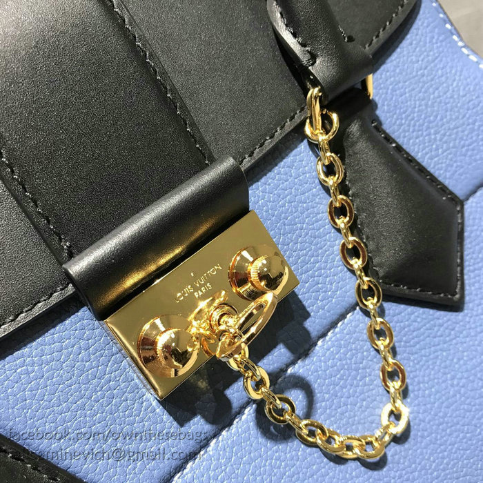 Louis Vuitton Calfskin Cour Marly PM Blue M51654