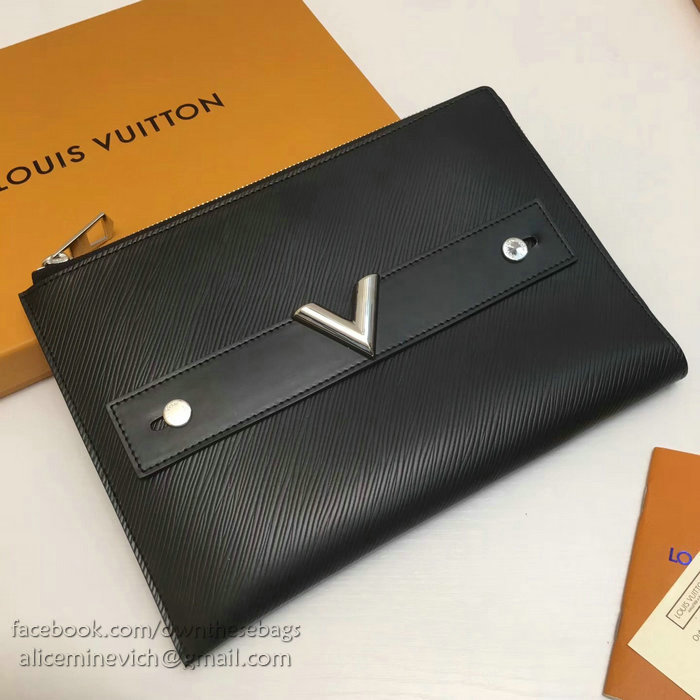 Louis Vuitton Epi Leather Pochette Essential V Black M62092