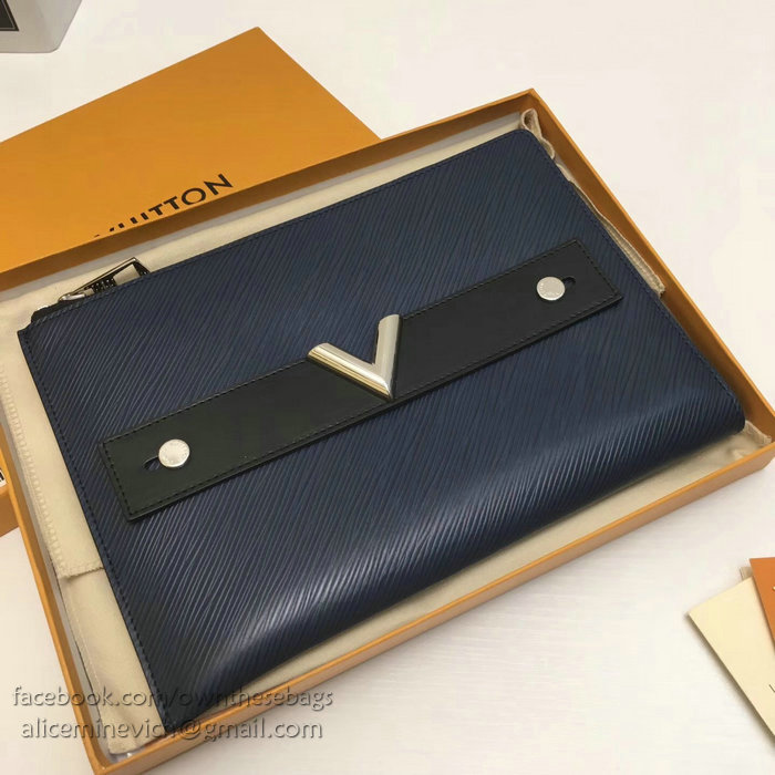 Louis Vuitton Epi Leather Pochette Essential V Blue M62092