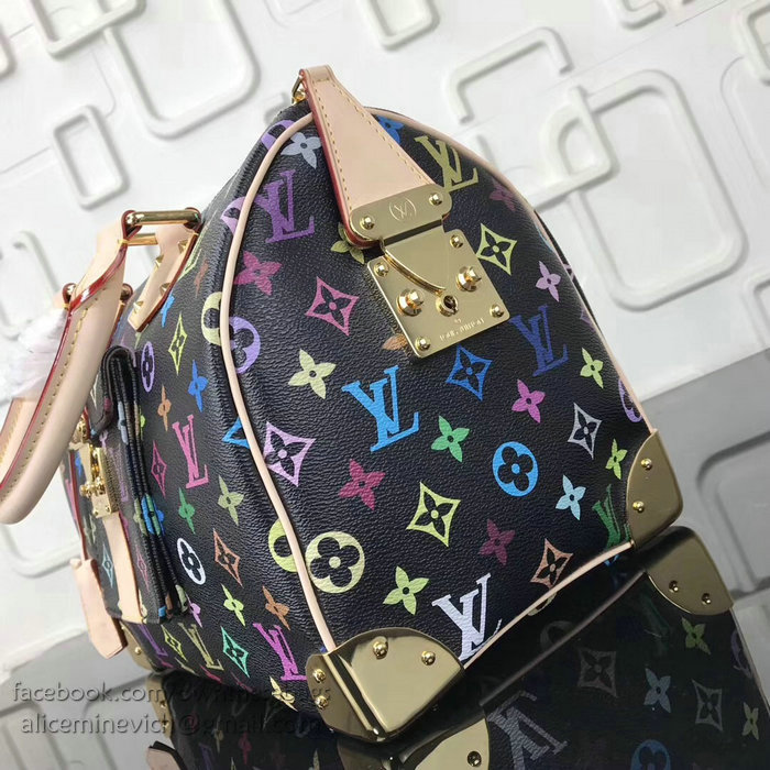 Louis Vuitton Monogram Multicolore Speedy 30 M92643 Black