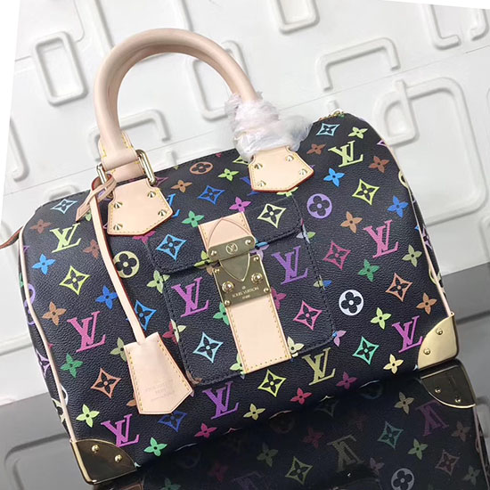 Louis Vuitton Monogram Multicolore Speedy 30 M92643 Black