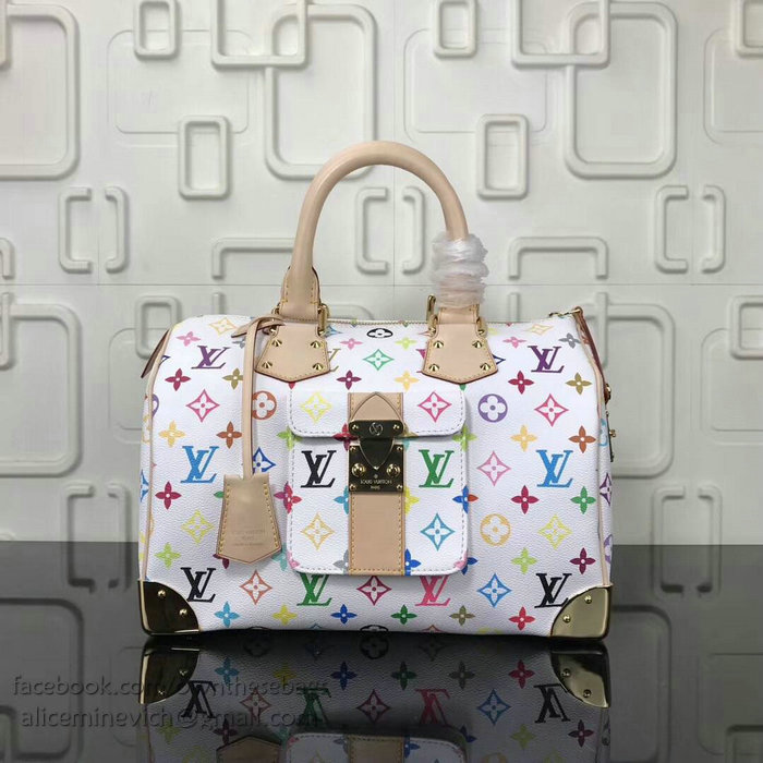 Louis Vuitton Monogram Multicolore Speedy 30 M92643 White