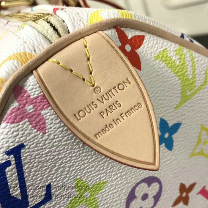 Louis Vuitton Monogram Multicolore Speedy 30 M92643 White