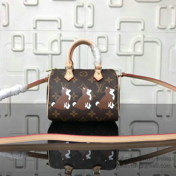 Louis Vuitton Dog Print Nano Speedy M61252