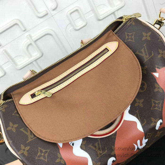 Louis Vuitton Dog Print Speedy Bandouliere 30 M41112