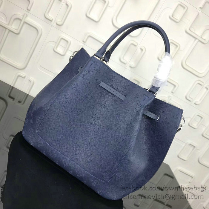 Louis Vuitton Mahina Leather Girolata Navy M54401