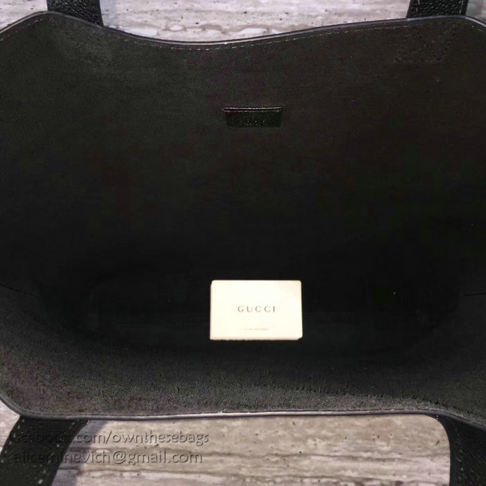 Gucci Calfskin Tote Bag 2018 Collection Black 09018