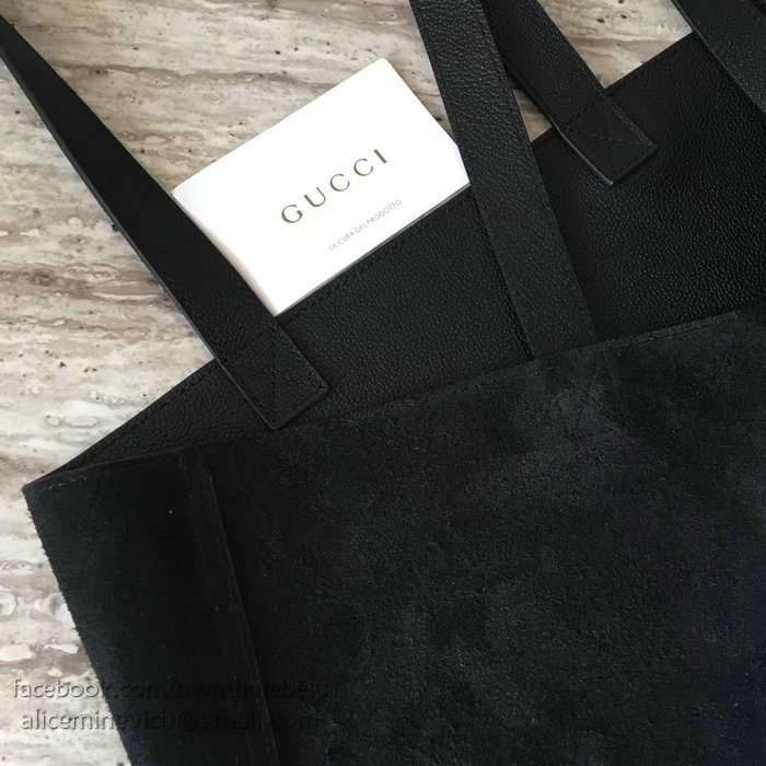 Gucci Calfskin Tote Bag 2018 Collection Black 09018