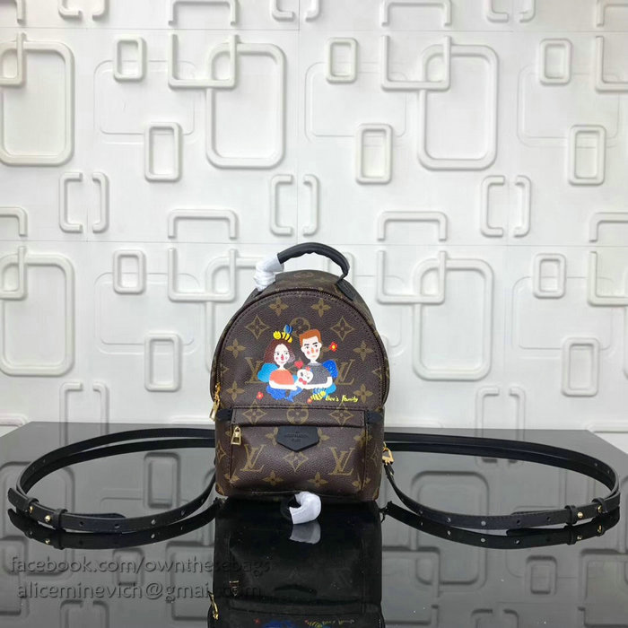 Louis Vuitton Family Print Palm Springs Backpack Mini M41562