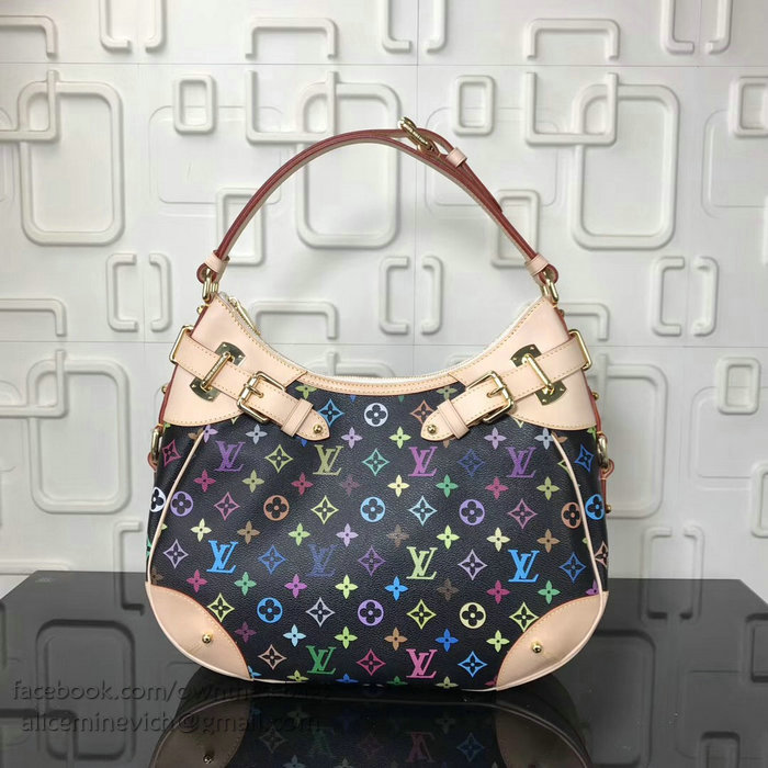 Louis Vuitton Monogram Multicolor Greta Shoulder Bag Black M40196