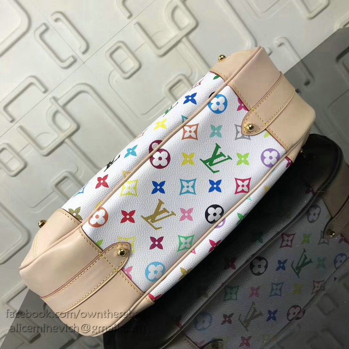 Louis Vuitton Monogram Multicolor Greta Shoulder Bag White M40197