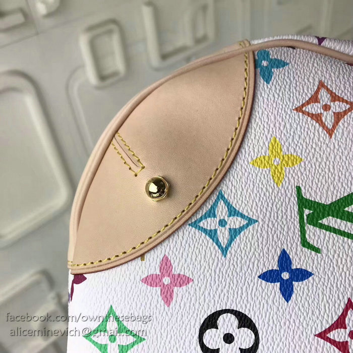 Louis Vuitton Monogram Multicolor Greta Shoulder Bag White M40197