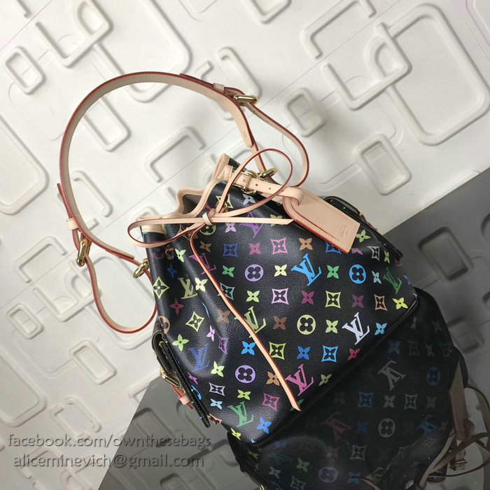 Louis Vuitton Monogram Multicolor Petit Noe Black M42230