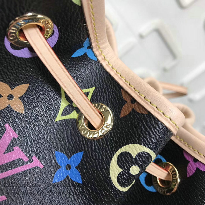 Louis Vuitton Monogram Multicolor Petit Noe Black M42230