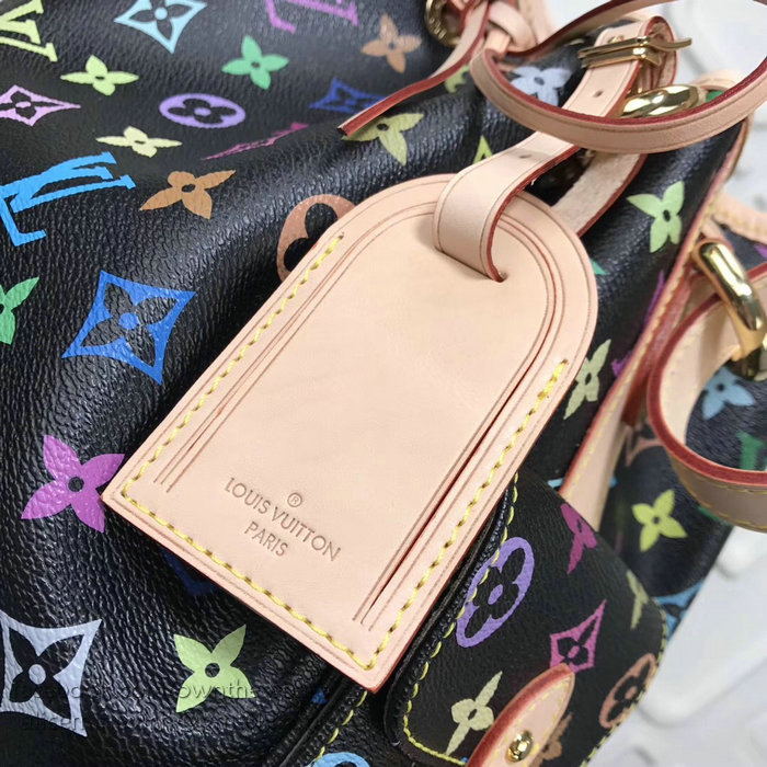 Louis Vuitton Monogram Multicolor Petit Noe Black M42230