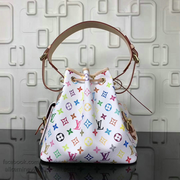 Louis Vuitton Monogram Multicolor Petit Noe White M42230