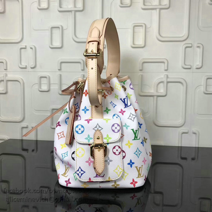 Louis Vuitton Monogram Multicolor Petit Noe White M42230