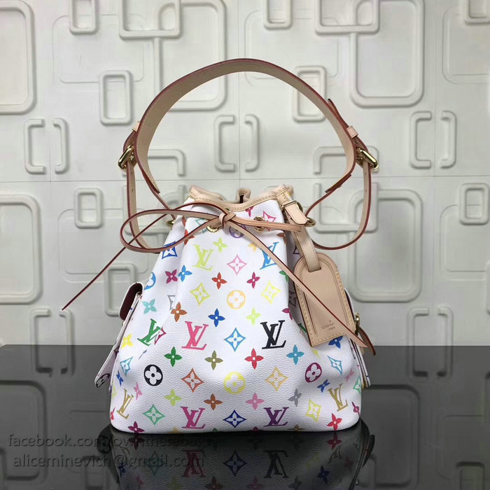 Louis Vuitton Monogram Multicolor Petit Noe White M42230