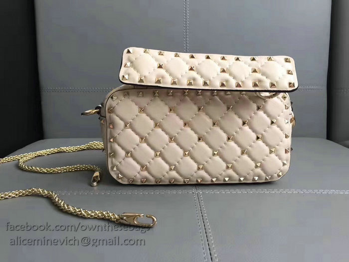 Valentino Garavani Free Rockstud Spike Camera Bag Off-white V0125