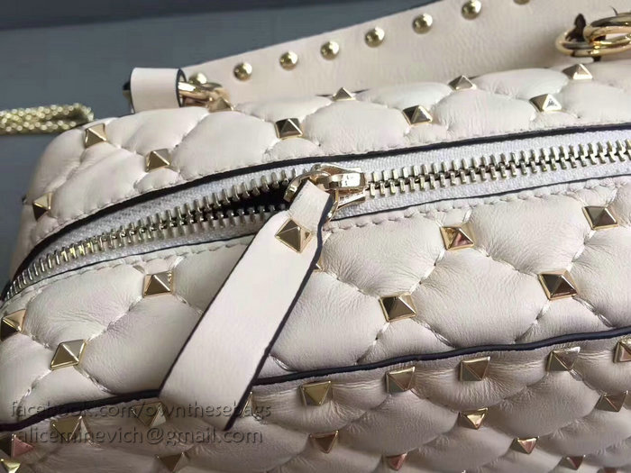 Valentino Garavani Free Rockstud Spike Camera Bag Off-white V0125