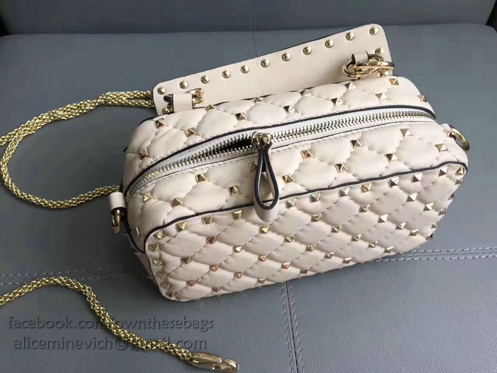 Valentino Garavani Free Rockstud Spike Camera Bag Off-white V0125