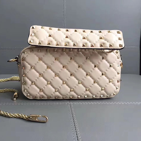 Valentino Garavani Free Rockstud Spike Camera Bag Off-white V0125